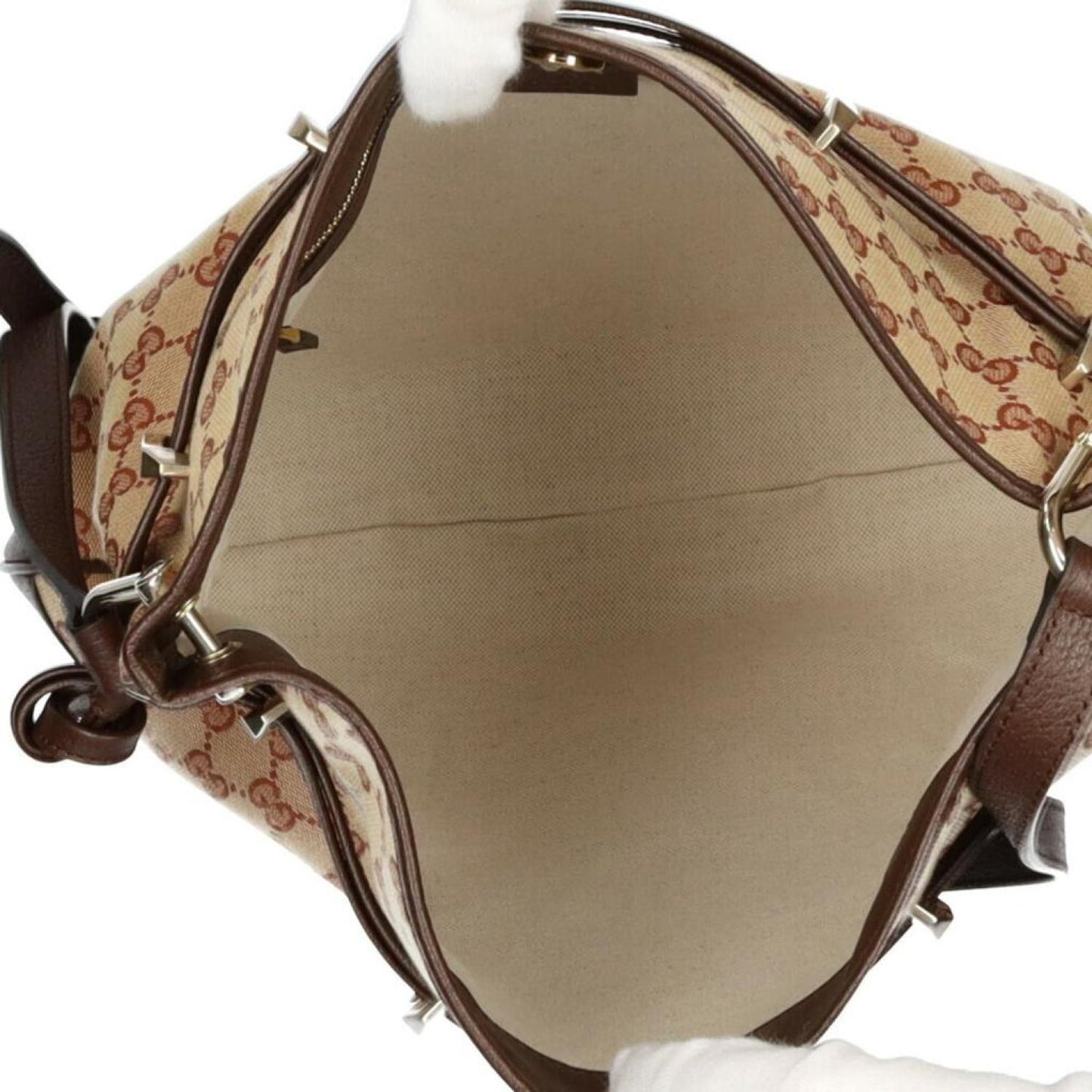 Gucci Horsebit  Canvas Shopper Bag (Pre-Owned)