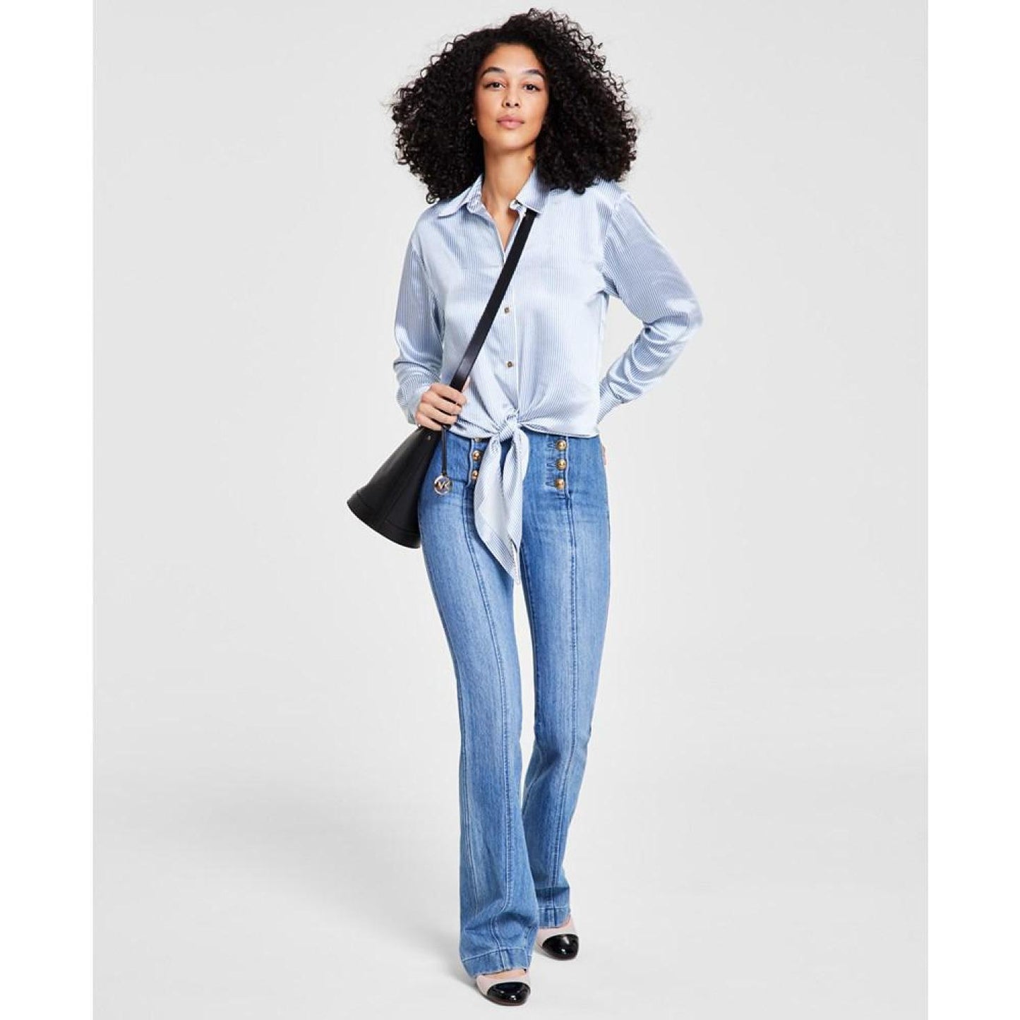 Petite Flared-Leg Sailor Jeans
