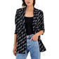 Women's Logo-Print Notch-Lapel Double-Breasted Blazer