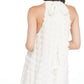 Halter Swing Mini Dress In White Petal