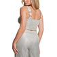 Women's Bianca Metallic Cropped Top