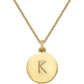 12k Gold-Plated Initials Pendant Necklace, 17" + 3" Extender
