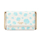 Morgan Seashell Embossed Saffiano Leather Flap Chain Wallet