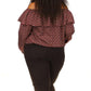 Plus Size Off Shoulder Peasant Top