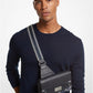 Hudson Empire Logo Jacquard and Leather Sling Pack