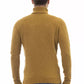 Alpha Studio Elegant Turtleneck Ribbed Sweater in Brown