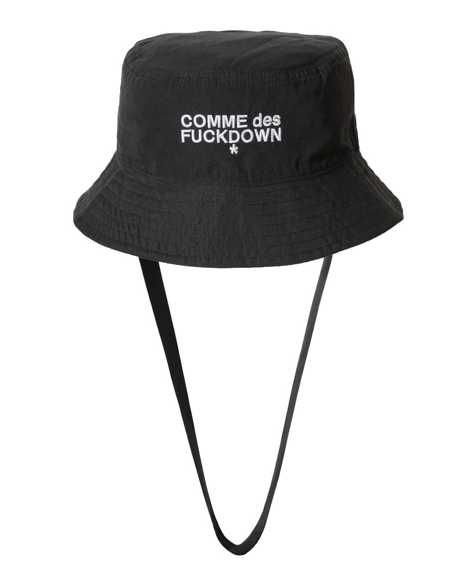 Comme Des Fuckdown Black Polyester Hats & Cap
