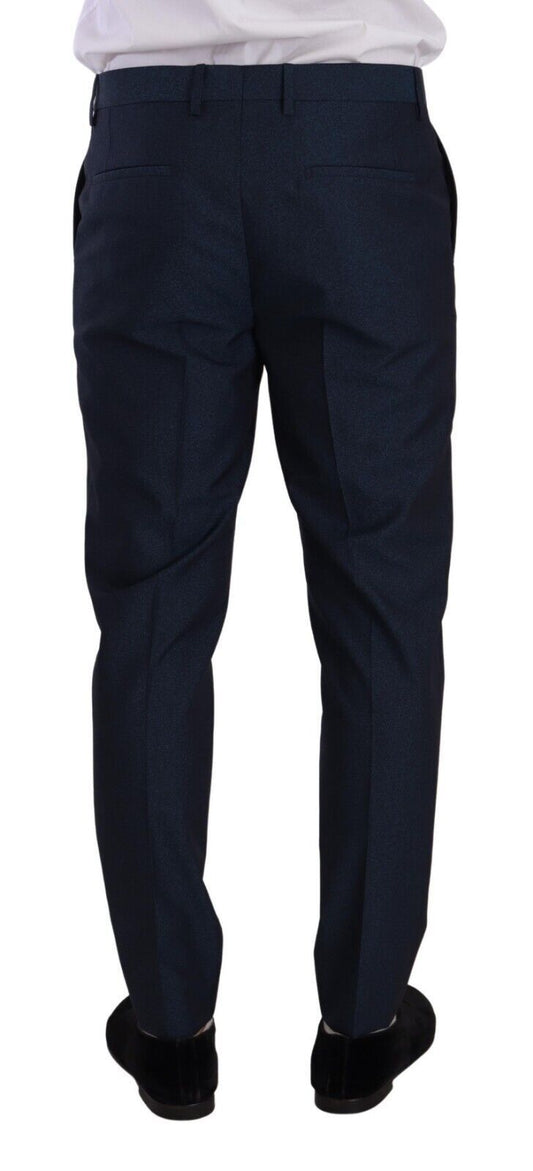 Dolce & Gabbana Elegant Slim Fit Dress Pants in Dark Blue