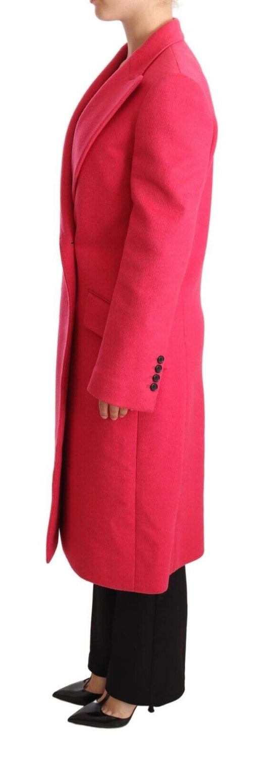 Dolce & Gabbana Elegant Pink Wool-Cashmere Coat