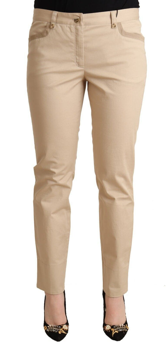 Dolce & Gabbana Elegant Beige Cotton Stretch Skinny Pants