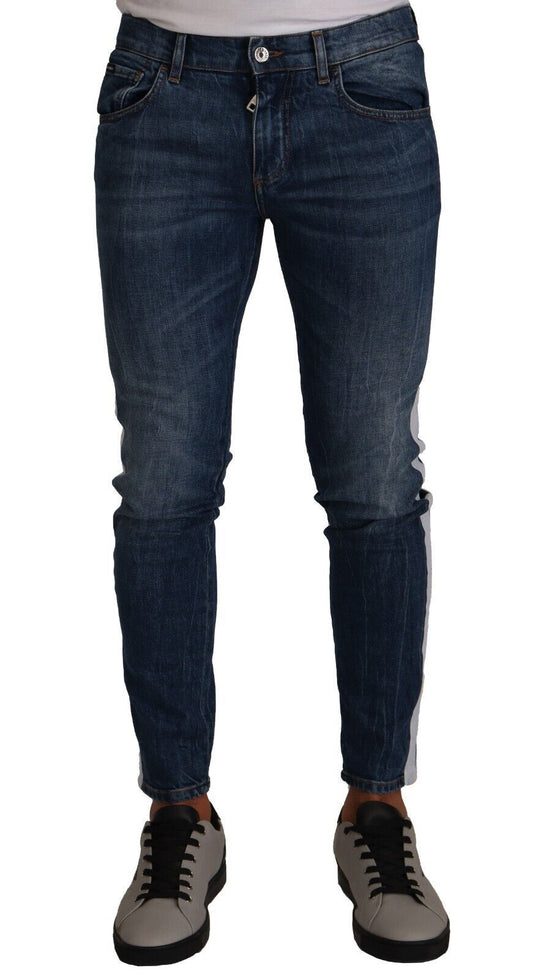 Dolce & Gabbana Slim Fit Blue Washed Denim Jeans