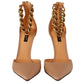 Dolce & Gabbana Elegant Beige Silk Ankle Strap Pumps