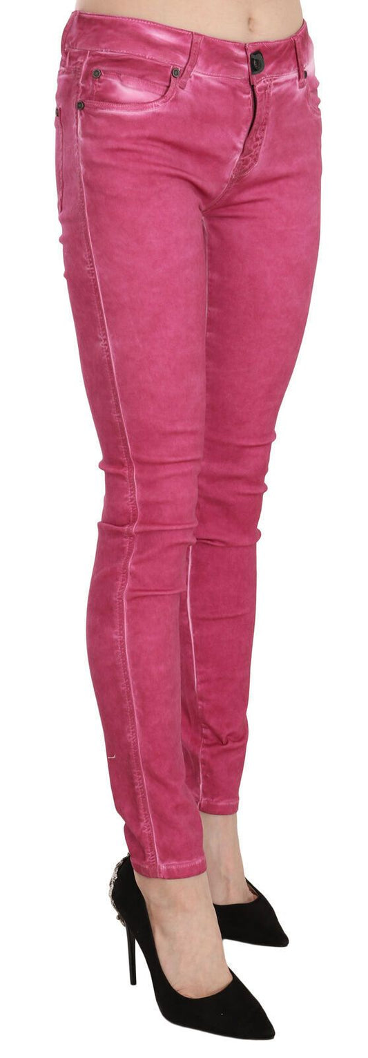 Dolce & Gabbana Chic Pink Mid Waist Skinny Pants
