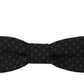 Dolce & Gabbana Exclusive Silk Patterned Black Bow Tie