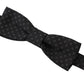 Dolce & Gabbana Exclusive Silk Patterned Black Bow Tie