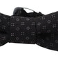 Dolce & Gabbana Exclusive Silk Patterned Black Bow Tie