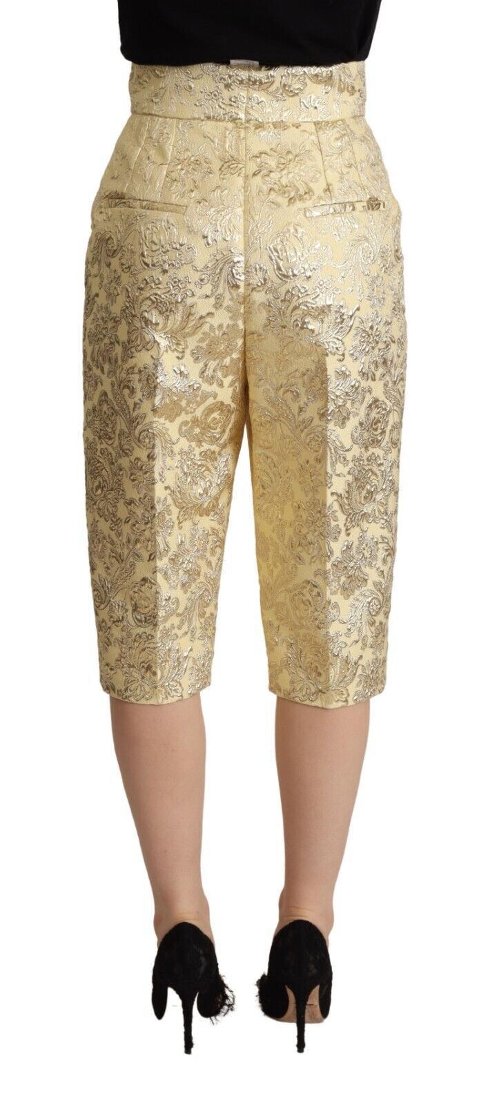 Dolce & Gabbana Elegant Beige High-Waisted Cropped Pants