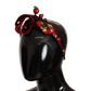 Dolce & Gabbana Red Tiara Berry Fruit Crystal Bow Hair Diadem Headband