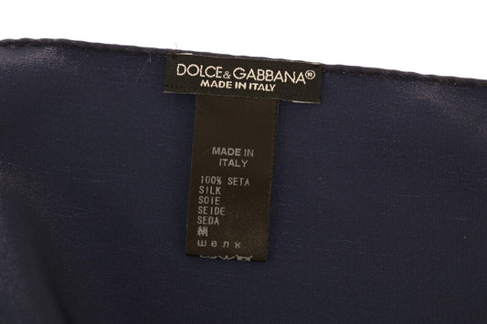 Dolce & Gabbana Elegant Silk Pocket Square in Lustrous Blue