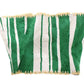 Dolce & Gabbana Green Striped Corset  Woven Raffia Waist Belt